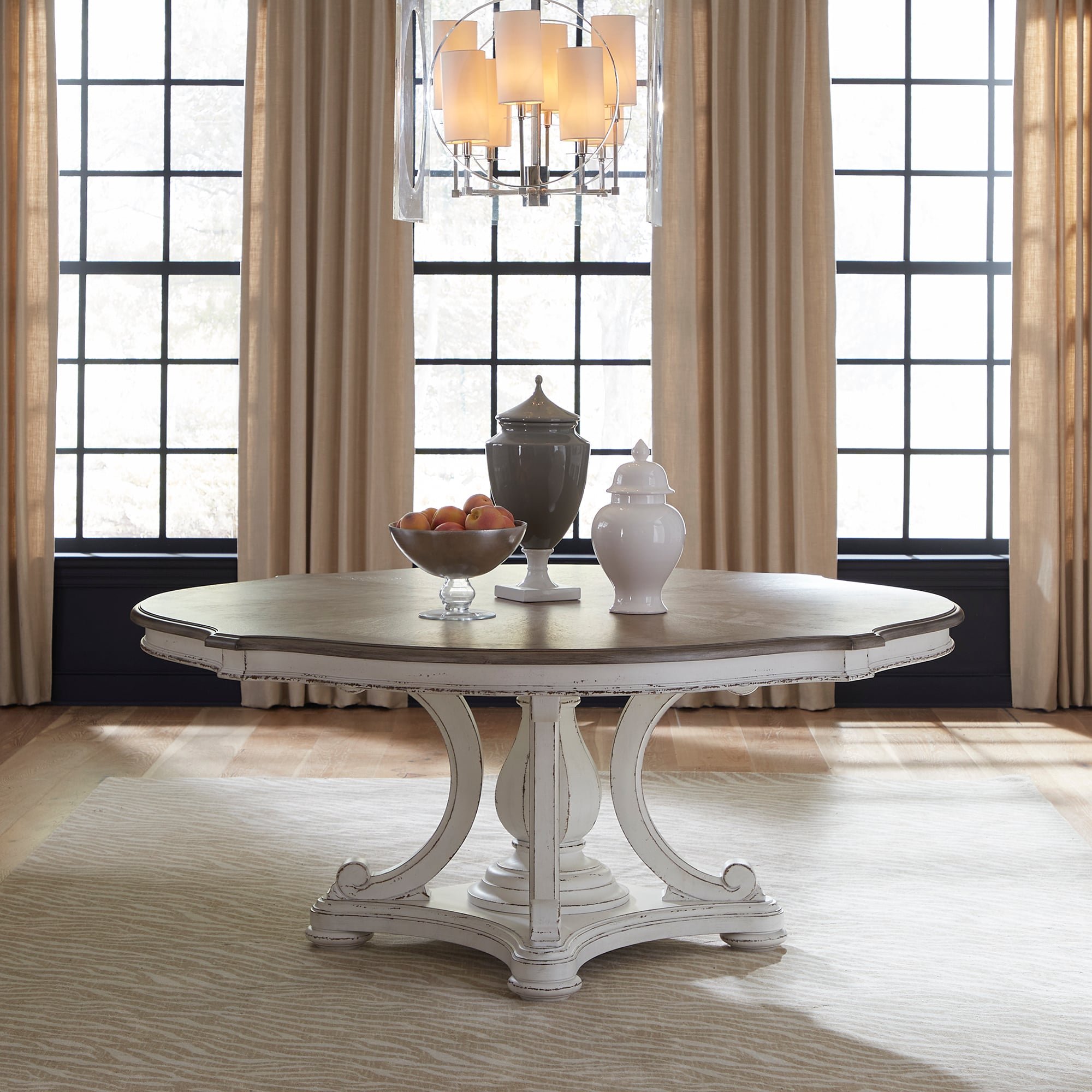 magnolia manor pedestal dining table