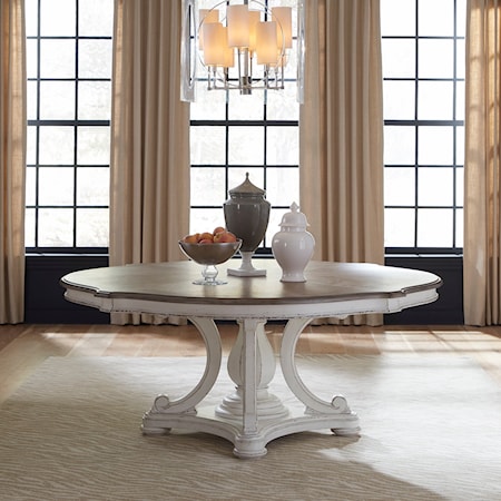 Transitional Pedestal Table