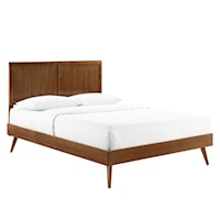 King Platform Bed With Splayed Legs
