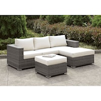 Small L-Sectional w/ Right Chaise + Ottoman