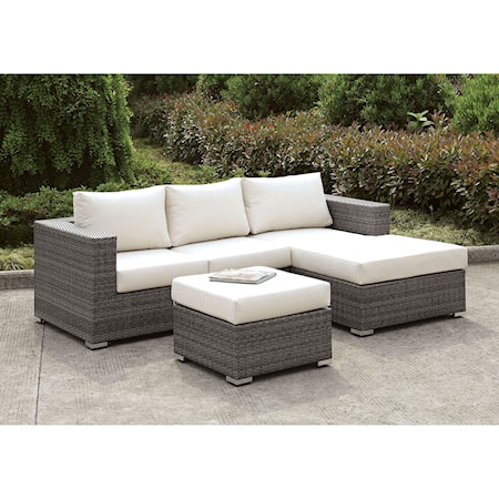 Small L-Sectional w/ Right Chaise + Ottoman