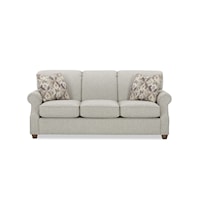 Transitional Queen Sleeper Sofa with Memory Foam Mattress