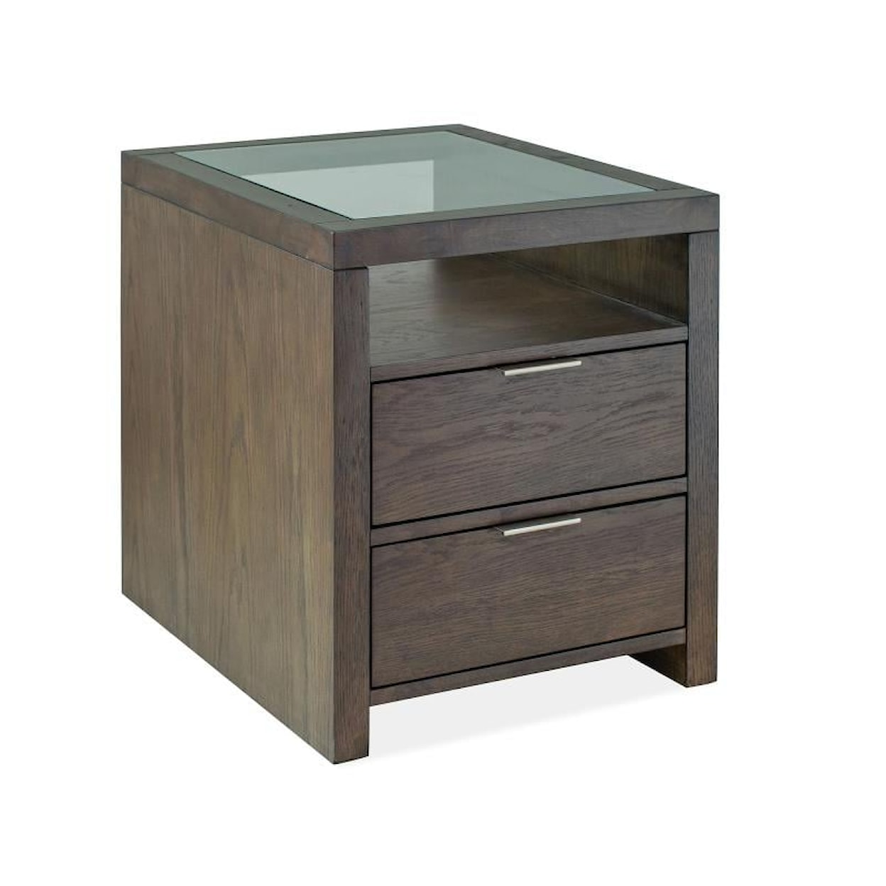 Magnussen Home Merrick Occasional Tables 2-Drawer Rectangular End Table