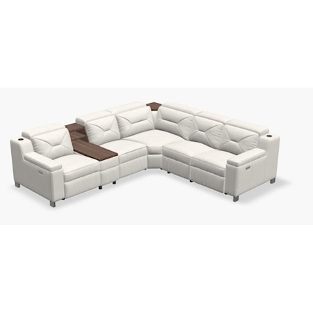 5-Seat Chaise Sectional with Storage