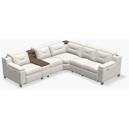 5-Seat Chaise Sectional with Storage