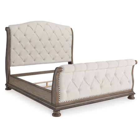 King Upholstered Sleigh Bed