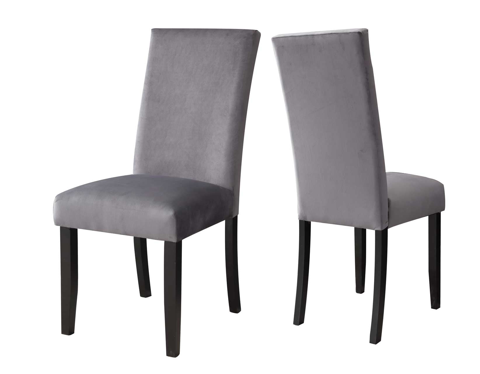 Steve Silver Napoli Gray Velvet Side Chair