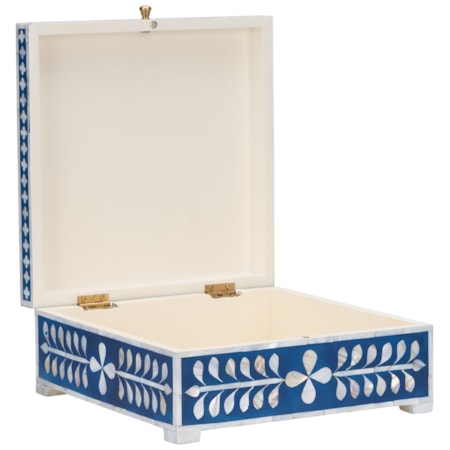 Bone Inlay Box-Blue