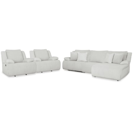 Reclining Sectional and Recliner Set