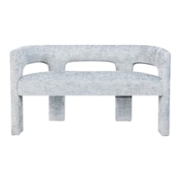 Gwen Upholstered Accent Bench - Blue