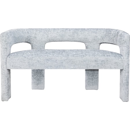 Gwen Upholstered Accent Bench - Blue