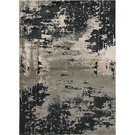 9'10" x 13'2" Silver Charcoal Eclipse Rug