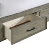 Elements International Sully SULLY DRIFTWOOD GREY QUEEN STORAGE | BED