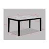 Crown Mark Pascal Dining Table with Faux Marble Top