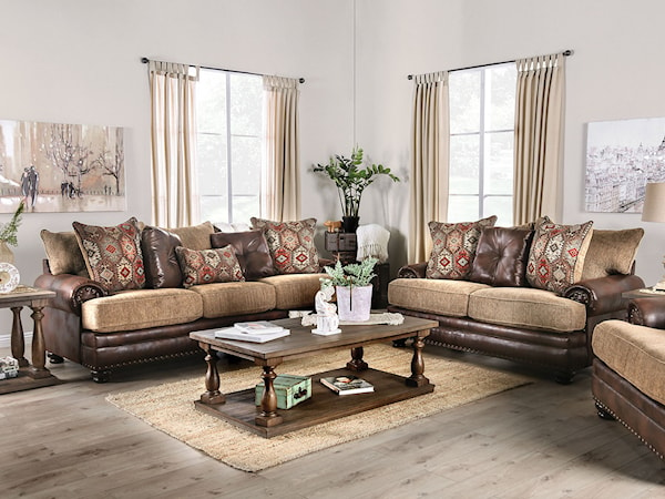 Sofa and Loveseat Set