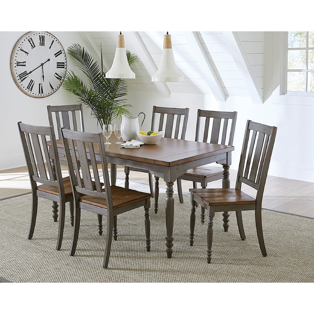 Progressive Furniture Midori 7-Piece Table and Chair Set