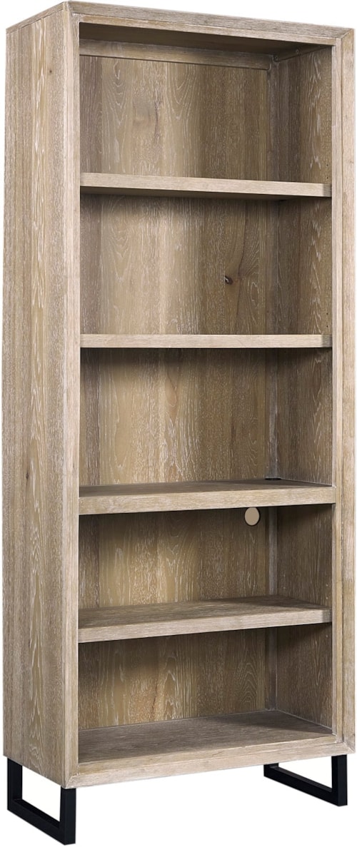 Contemporary Bookcase with Open Storage and Adjustable Shelves