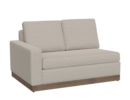 Wooden Frame & Base, Sectional Left-Arm Loveseat