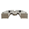 Ashley Furniture Signature Design Calworth 9-Piece Outdoor Sectional