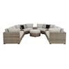 Signature Design Calworth 9-Piece Outdoor Sectional