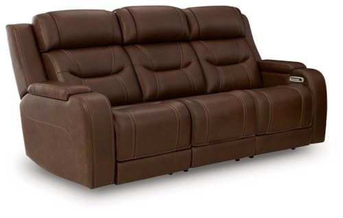 Power Reclining Sofa With Audio Seating