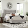 Paramount Living Jacob - Luxe Light Grey Queen Bed