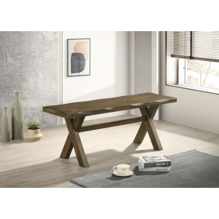 Wood Dining Bench Knotty