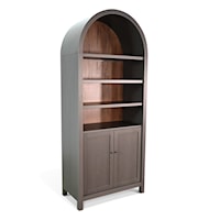 Arched Display Cabinet With Doors