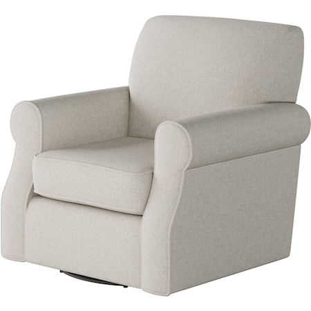 Swivel Chair with Rolled Arms