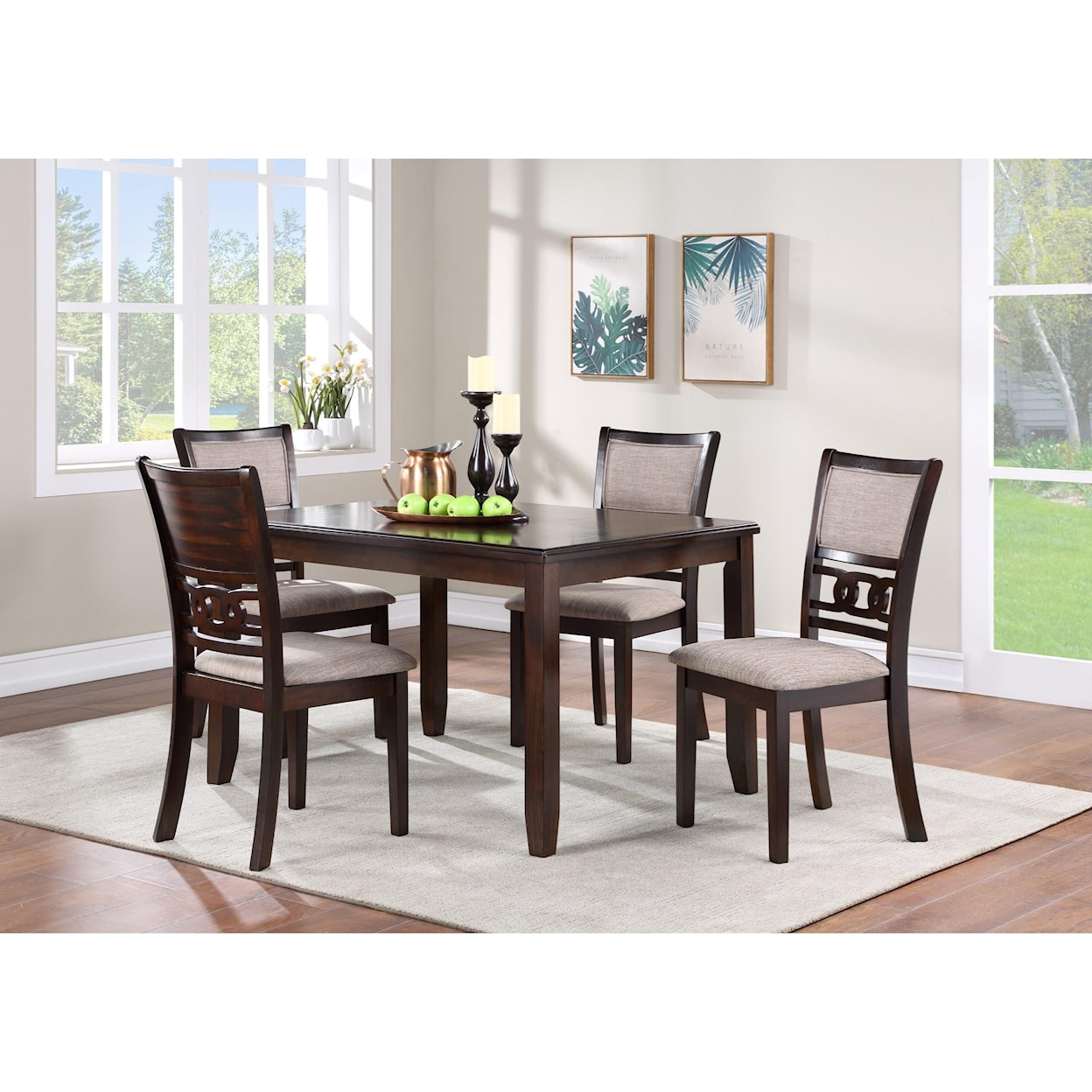 New Classic Furniture Gia 5-Piece Dining Set