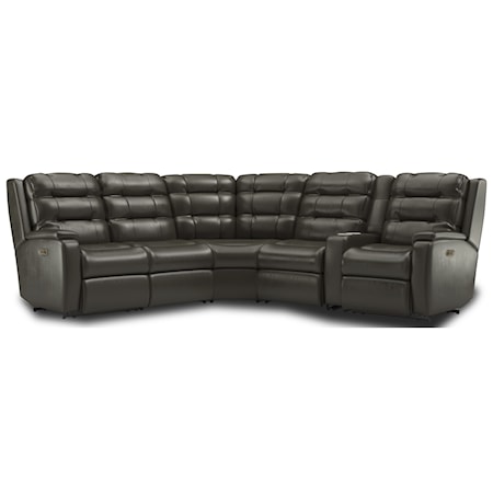 6-Pc Pwr Headrest & Lumbar Rec Sectional