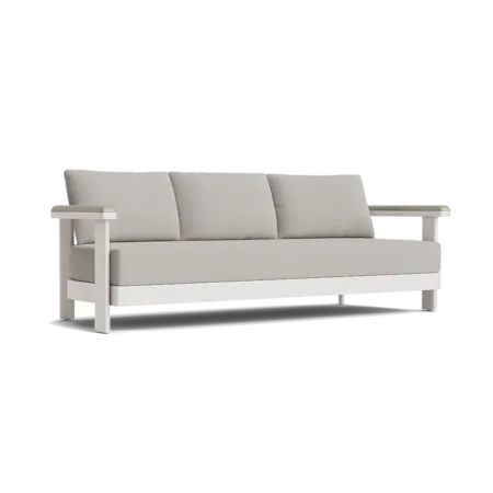 Cushioned Aluminum Curve Sofa