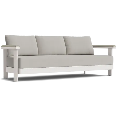 Cushioned Aluminum Curve Sofa