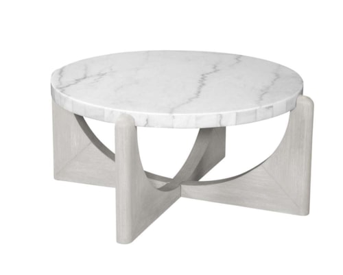 Contemporary Cocktail Table with Marble Top