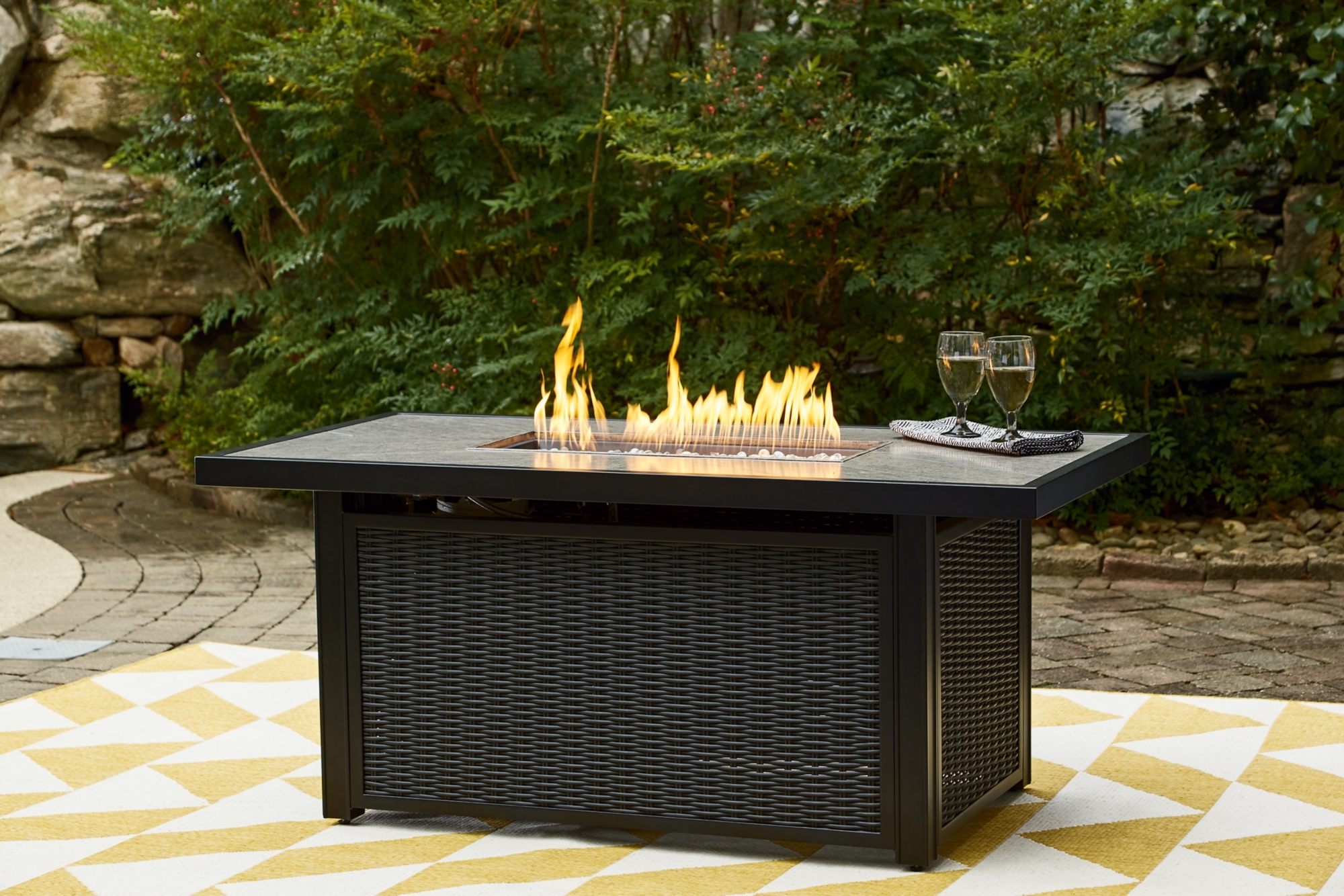 Rectangular Fire Pit Table