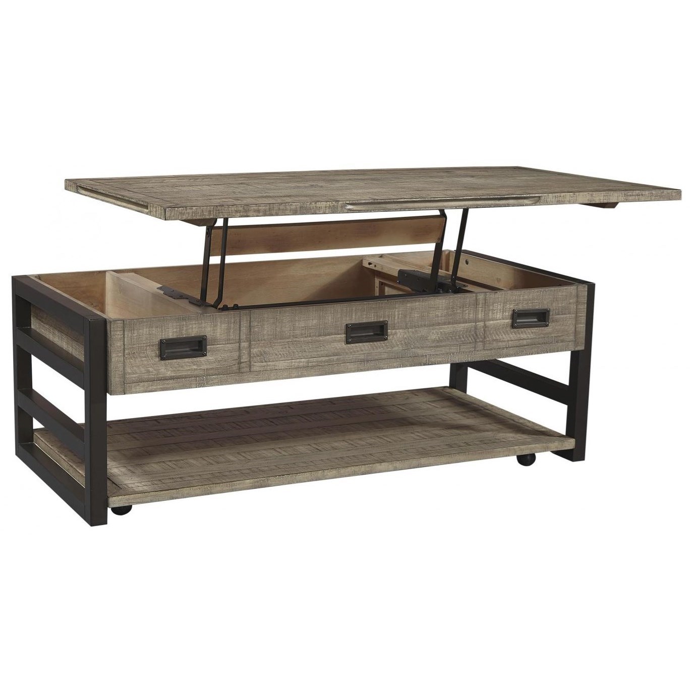 Aspenhome Grayson 1374741 Rustic Lift Top Cocktail Table Dunk
