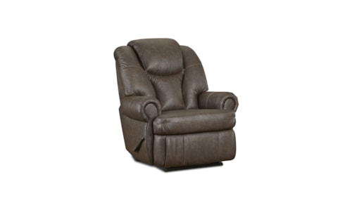 Casual Manual Recliner in Walnut