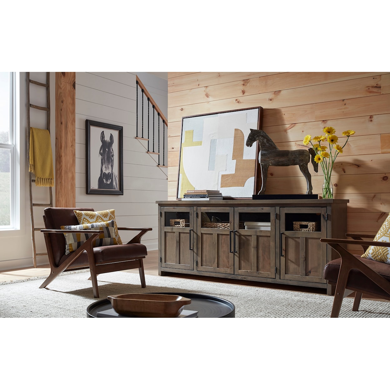 Aspenhome Finnegan 78" Console w/ 4 Doors