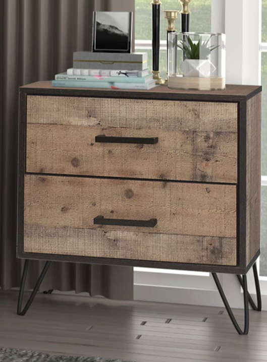 New Classic Furniture Elk River B5533040 Rustic 2Drawer Nightstand
