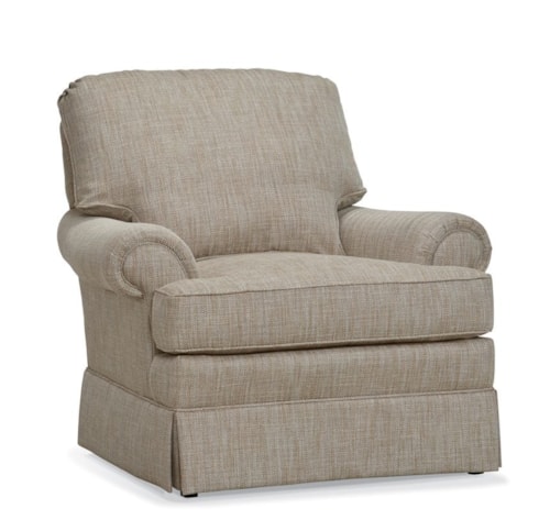 Traditional Chair with Rolled Arms