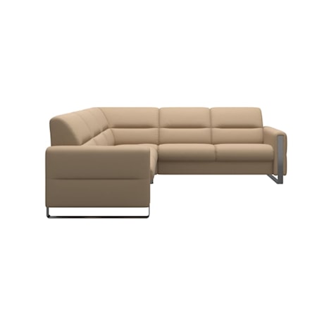 4-Seater Sectional Sofa with Steel Arms