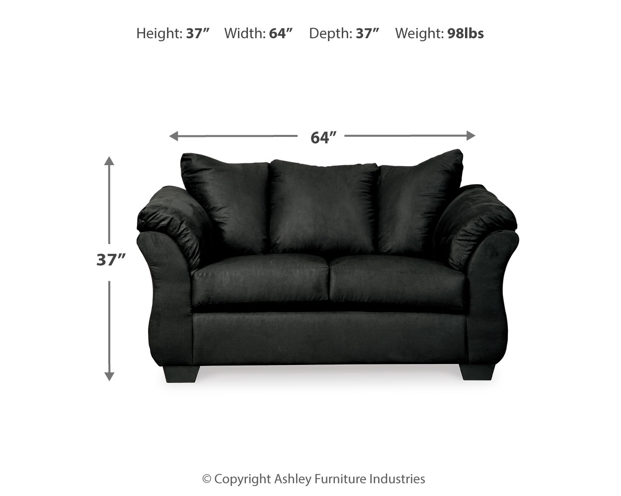 Signature Design by Ashley Darcy Loveseat And 2 Recliners
