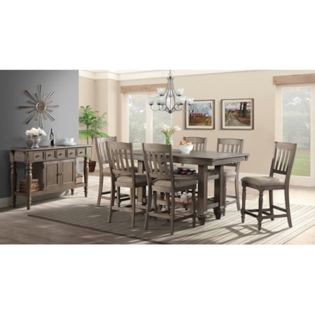 8-Piece Counter Height Dining Set