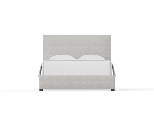 Transitional King Upholstered Bed with Platform Footboard