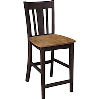 Transitional San Remo Chair in Hickory / Coal
