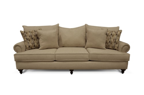 Traditional Sofa with Turned Legs