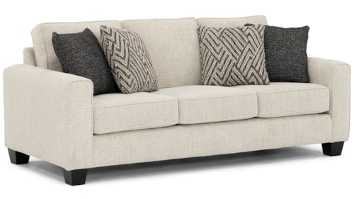 Casual Sofa with Tapered Block Feet