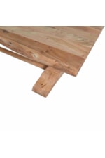 KR Home Dining Tables Rustic Trestle Dining Table with Live Edges
