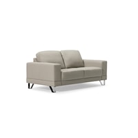 Seattle Contemporary Upholstered Loveseat with Track Arms