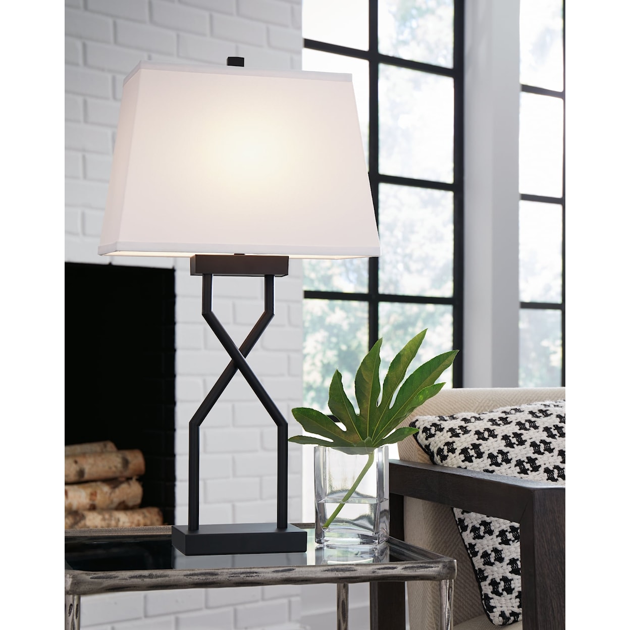 Ashley Furniture Signature Design Brookthrone Metal Table Lamp (Set of 2)